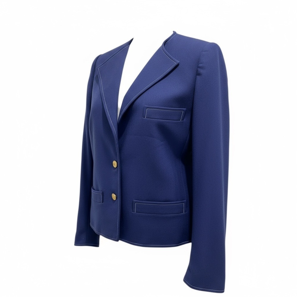 Saint Laurent vintage Elegant Blue Women's Blazer size 40 (small) - Picture 5 of 15